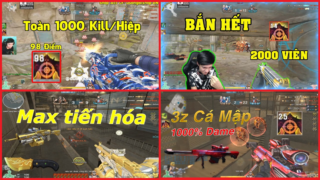 6N Prime - CBJ Bolt - 3Z Cá Mập - AK47 Buster - NV Vô Hạn Đạn + Hiện Máu Zombie